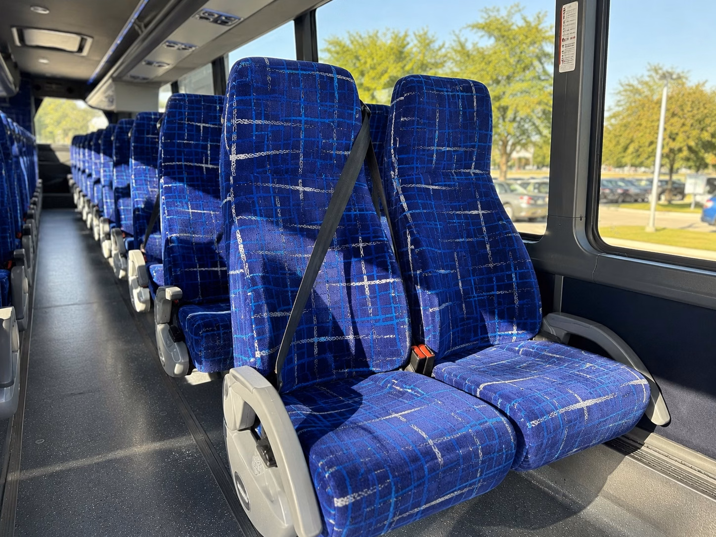 new york city charter bus inside